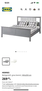 bett 140 x 200 gebraucht holz mit Lattenrost - Bild 1 von 1