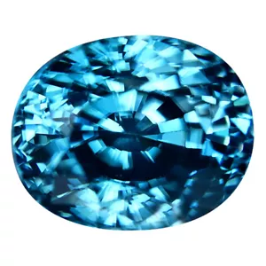 5.23 ct Good-looking Oval Cut (9 x 7 mm) Cambodian Blue Zircon Loose Gemstone - Picture 1 of 2