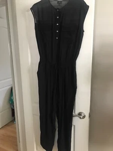 BR Womens Size 6 Sexy Black Rayon One Piece Jumpsuit NWOT - Bild 1 von 6