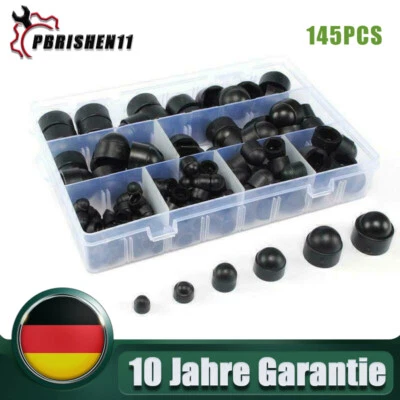 145tlg Schutzkappe für Schraube M4-M12 Abdeckkappen Sechskant Hutmuttern Muttern - Bild 1 von 4