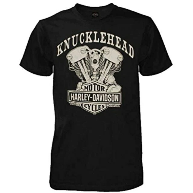Harley-Davidson 30298302 Men's Knucklehead Engine Authentic T-Shirt - Black