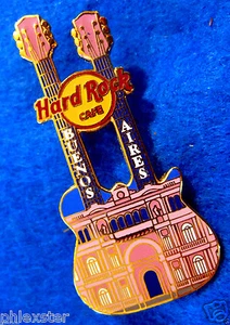 BUENOS AIRES LA CASA ROSADA *THE PINK HOUSE* GUITARRA DOBLE Hard Rock Café PIN LE - Imagen 1 de 1