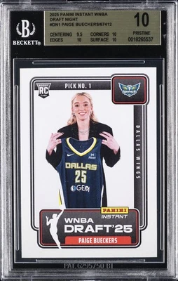 2025 PANINI INSTANT WNBA DRAFT NIGHT #DN1 PAIGE BUECKERS ROOKIE RC BGS 10 - Image 1 of 2