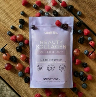 Wellbe Well be Beauty Kollagen Wildberry zuckerfrei,gluten/hormonfrei 50Portione - Bild 1 von 2
