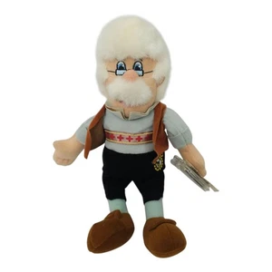 Fisher Price Star Bean Geppetto Disney Classici Pinocchio Peluche Vintage Con Etichetta - Foto 1 di 12
