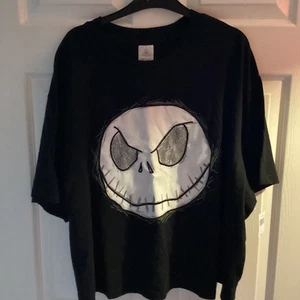 BNWT New Disney Nightmare Before Christmas Short Sleeved  Black Cotton Top - 1XL - Picture 1 of 6