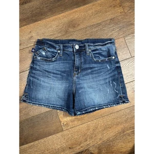 Rock & Republic Damen Distressed Denim Shorts blaue Waschung Größe 8 - Bild 1 von 6