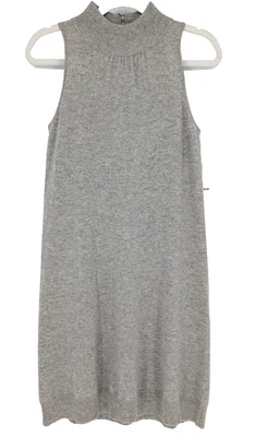 VTG Michael Kors Womens Gray Cashmere High Neck Sleeveless Classic Shift Dress S - Image 1 of 4