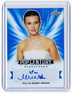 Millie Bobby Brown 2019 Leaf Pop Century Auto Card /20 ! Eleven Stranger Things - Picture 1 of 2