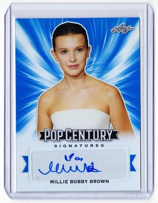 Millie Bobby Brown 2019 Leaf Pop Century Auto Card /20 ! Eleven Stranger Things - Image 1 of 2