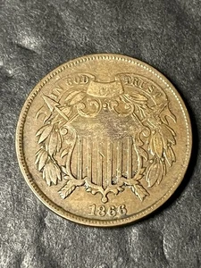 1866 2 cent piece - Picture 1 of 2