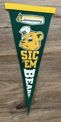 **VERY NICE** Baylor Bears Homecoming Pennant---RARE---9" X  18" - Image 1 of 2