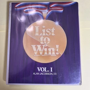 List To Win Volume 1 Cassettes By Alan Jacobson  - Picture 1 of 4