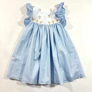 The Proper Peony Cotton Tail Collection Dress Size 4 Blue - Picture 1 of 4