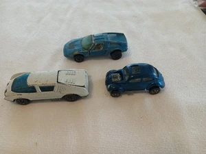 HOT WHEELS 3 VINTAGE REDLINE 1967 CUSTOM VW BLUE 1970 CREW CAR & C-111 - Picture 1 of 12