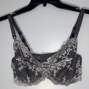 Wacoal Charcoal Lace Bra 38D - Picture 1 of 5