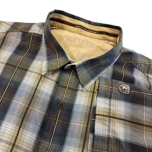 Camicia da campeggio KUHL Mountain Grown con bottoni manica corta a quadri da uomo taglia 2XL marrone - Foto 1 di 12