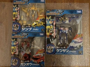Takara Tomy Transformers Kenzan/Jinbu/Gan-ou Figures - Transformers GO! 3-pi... - Picture 1 of 8