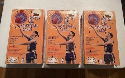Tarjetas de baloncesto de la NBA Topps 1995-96 serie 1 36 paquetes) caja sellada de fábrica NUEVA-1 caja Foto 1 de 4