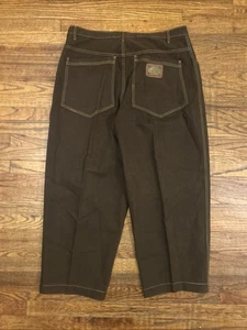 Jeans vintage Karl Kani marrone taglia 42 x 30 anni 90 larghi hip hop made in USA - Foto 1 di 9