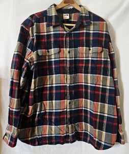 The North Face flannel shirt men's XXL long sleeve button up plaid Multicolored - Picture 1 of 9
