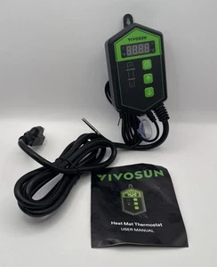VIVOSUN Digital Heat Mat Thermostat Temperature Controller 40–108 ºF for Seed - Picture 1 of 4