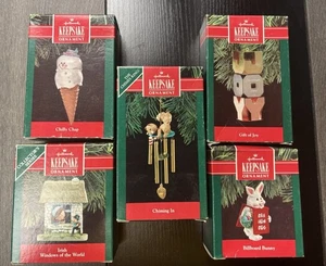Hallmark Vintage Keepsake Ornaments - Assorted Lot Of 5 From 1990s #1 - Picture 1 of 1
