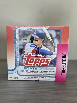 2025 TOPPS UPDATE SERIES HOBBY JUMBO BOX (1 AUTO) Baseball SHIPS TODAY IN HAND