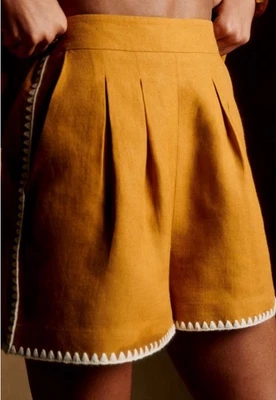 NUEVO CON ETIQUETAS Auténtico Sezane Nicolo Cannelle Manta PANTALONES CORTOS Canela 4 $135 Foto 1 de 4