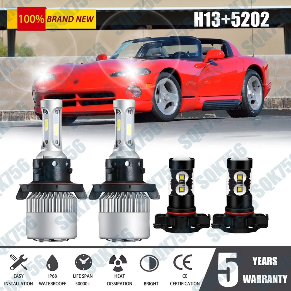 Faros antiniebla DRL para Dodge Challenger 2011-2012 2013 2014 6000K LED Foto 1 de 4