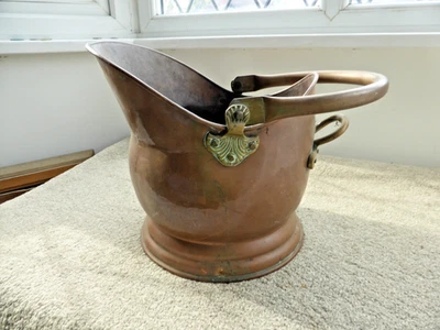 Copper Coal Scuttle Handles Fireside Size 11" x 11" - Image 1 of 4