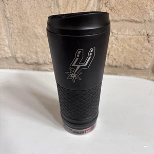 San Antonio Spurs 24oz Tumbler - Black Stealth Matte - NBA Fan Cup - Bild 1 von 5