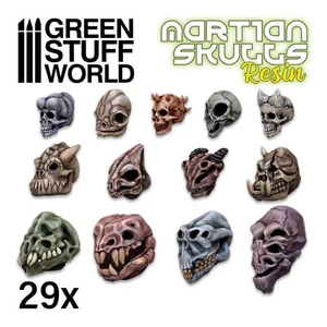 Green Stuff World ALIEN Marsian Skulls Resin Set - Bild 1 von 2