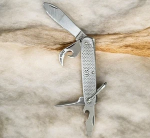 CAMILLUS 1979 U.S Vintage Stainless Silver Military Multi-Tool Pocket Knife - Picture 1 of 24