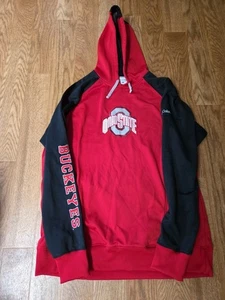 OHIO STATE HERREN XL BUCKEYES KAPUZENSWEATSHIRT ROT SCHWARZ ÄRMEL BUCKEYES ÄRMEL - Bild 1 von 7