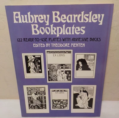 NOS Aubrey Beardsley Bookplates, 12 Art Nouveau Designs, 122 Stickers total. Foto 1 de 4