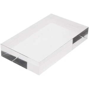 Plymor klar poliert Acryl rechteckig Display Block, 1" Höhe x 5" Breite x 3" Tiefe - Bild 1 von 1