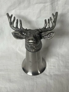 Jägermeister Deer Stag Buck Elk Head Shot Glass Pewter Stainless Metal Cup - Picture 1 of 12