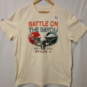 Nike Super Bowl LIX Battle on the Bayou Philadelphia Eagles Champions Shirt (XL) - Picture 1 of 5