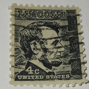 #2409, SELLO RARO LINCOIN 4 CENTAVOS (NEGRO) - Imagen 1 de 3
