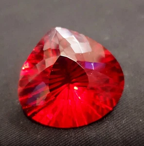 52 Ct Red Topaz Heart Shape Very nice Carving Loose Gemstone - Picture 1 of 6