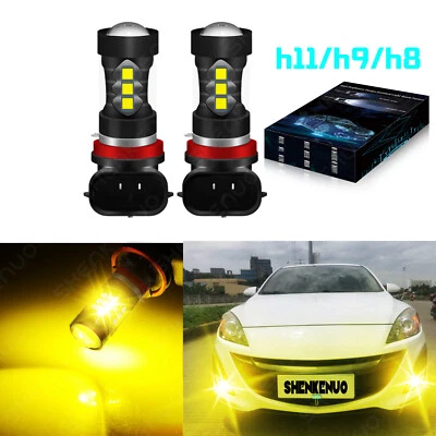 Nuevo Kit de actualización de bombillas LED para coche H11 H8 80W amarillo 3000K para Mazda 3 5 6 Foto 1 de 4