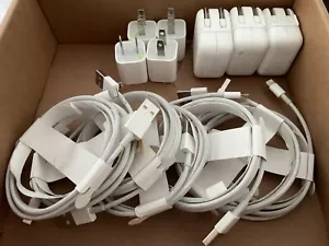 7 Pack Apple 12W USB Power Adapter with Cable 3A1401+2A1265+2A1385 - Picture 1 of 3