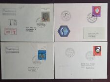 SWITZERLAND 4 SWISS 1979-80 SINGLE STAMP FRANKED COVERS F VF