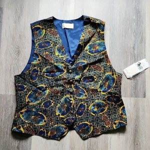 NWT Vintage Women Pendleton Sophisticated Baroque Patterned Eqestrian Vest Sz 16 - Picture 1 of 9