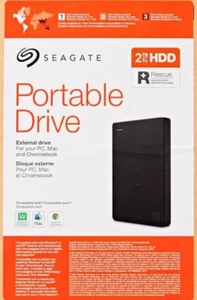 Seagate 2TB Portable External Hard Drive HDD - USB 3.0 *NEW - Damaged Box* - Afbeelding 1 van 4