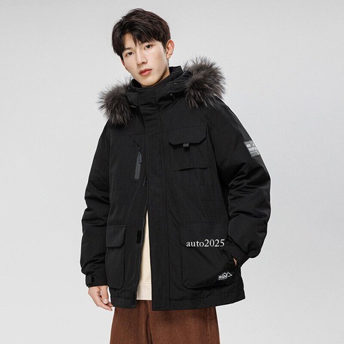 OFF WHITE Piumino uomo 90% bianco piumino d'anatra invernale ispessito con cappuccio casual giacca parka