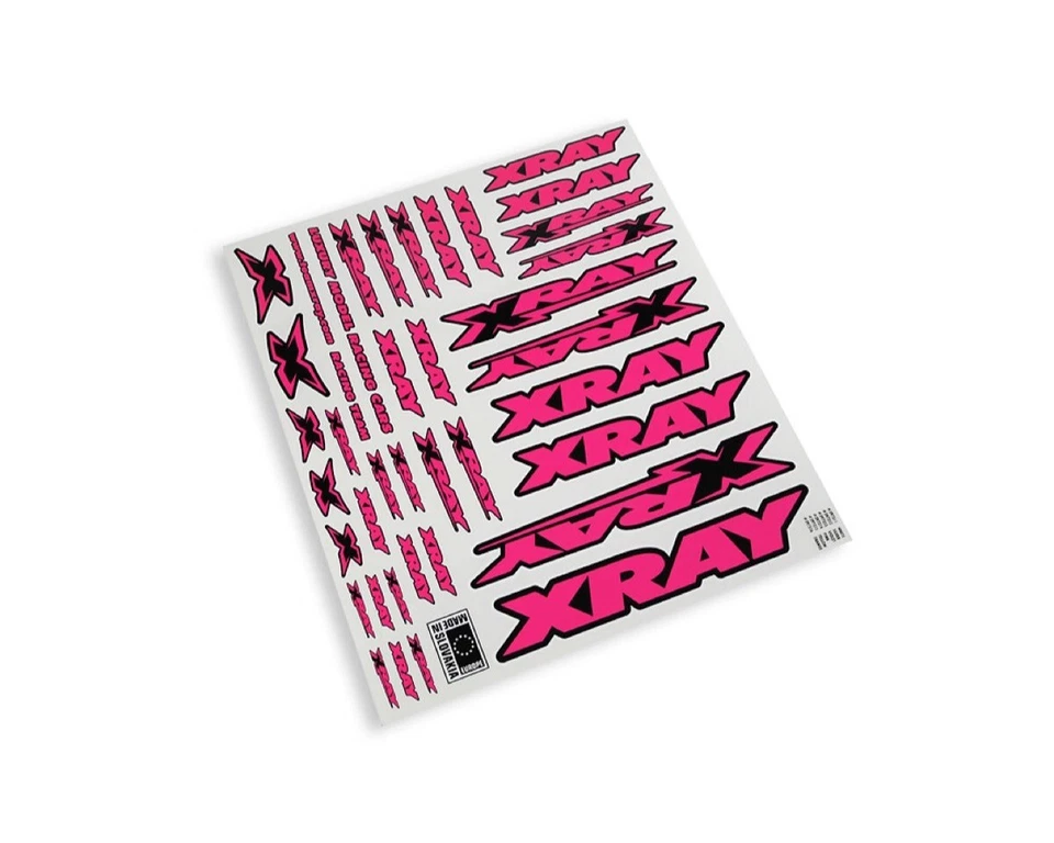 XRAY Body Sticker Neon rot XRA397314 XB4 2025, XB2 2025, XB4 2024, XB2 2024, X1  - Bild 1 von 1