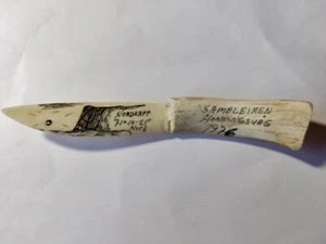 1974/6 Papiermesser Brieföffner Rentier-Geweih Honningsvag Nordkap Norwegen - Bild 1 von 8