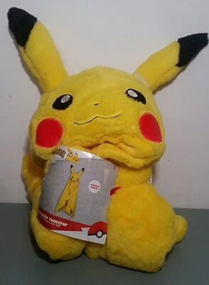 Pokemon Pikachu Hooded Throw 30"x50", Super Soft, NEW - Image 1 of 4
